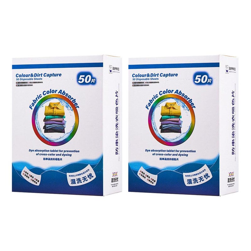 Color Catchers for Laundry, 100 Grabber Sheets Color Catcher Laundry Sheets - Maintains Original Colors of Clothing, Suitable Use for Home, Apartment, School, Travel - Image 1